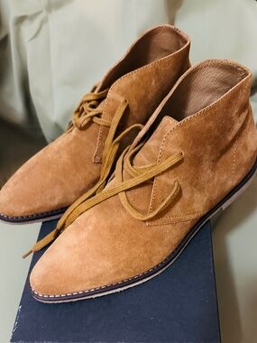 J.Crew Women's MacAlister Suede Flat Boots in English Saddle - Size 9 w/Box